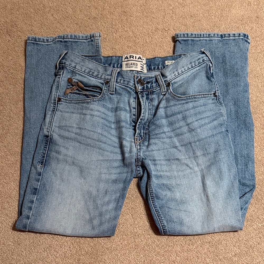Ariat Men's Denim Blue Relaxed Jeans